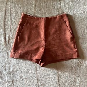 Sanctuary burnt orange high waisted shorts